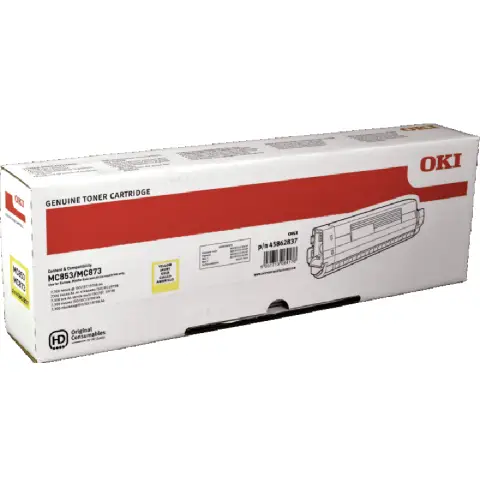 Toner OKI 45862837 Yellow do drukarek (Oryginalny) [7.3k]